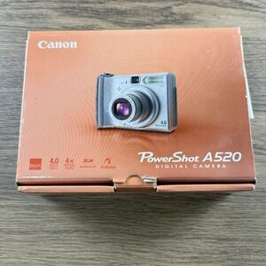 Canon PowerShot A520 Digital Camera 4.0MP 4x Optical Zoom Silver Box Set